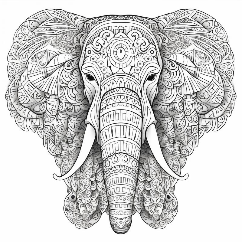 Animals Series in Mandala Style Coloring Book/ 25 Lembar Buku Mewarnai Bahagia Bookspace 1