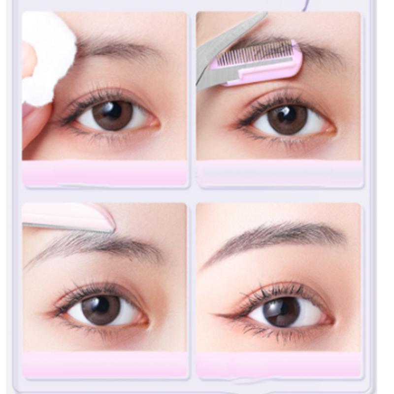 Product Introduction of Beginners' eyebrow sword rescue hand disabled party eyebrows, scissors, beauty cutting, eyebrow cutting, eyebrow cutting, autumn and winter makeup, cut -off eyebrow comb, portable festival makeup DIY beauty tool Cosmetic 9