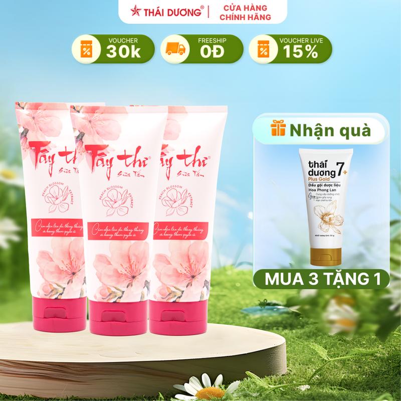   Combo  03 Sữa tắm Tây Thi tuýp 200g - Sao Thái Dương 