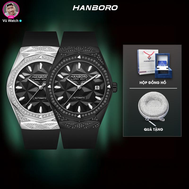 Đồng Hồ Nam Cơ HANBORO Orlinski 725-2 [4446]| Tặng 1 chiếc bóp đựng | Nhà phân phối ĐỘC QUYỀN Vũ Watch