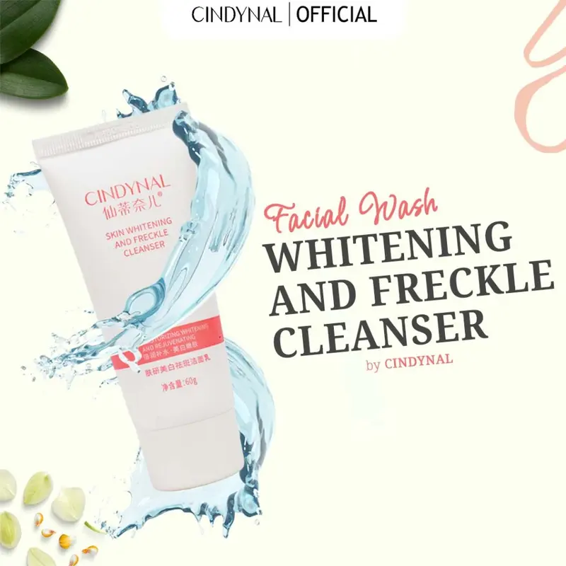 Facial Wash Pencerah Wajah Penghilang Flek Hitam dan Jerawat Cindynal Skin Whitening And Freckle Cleanser 2
