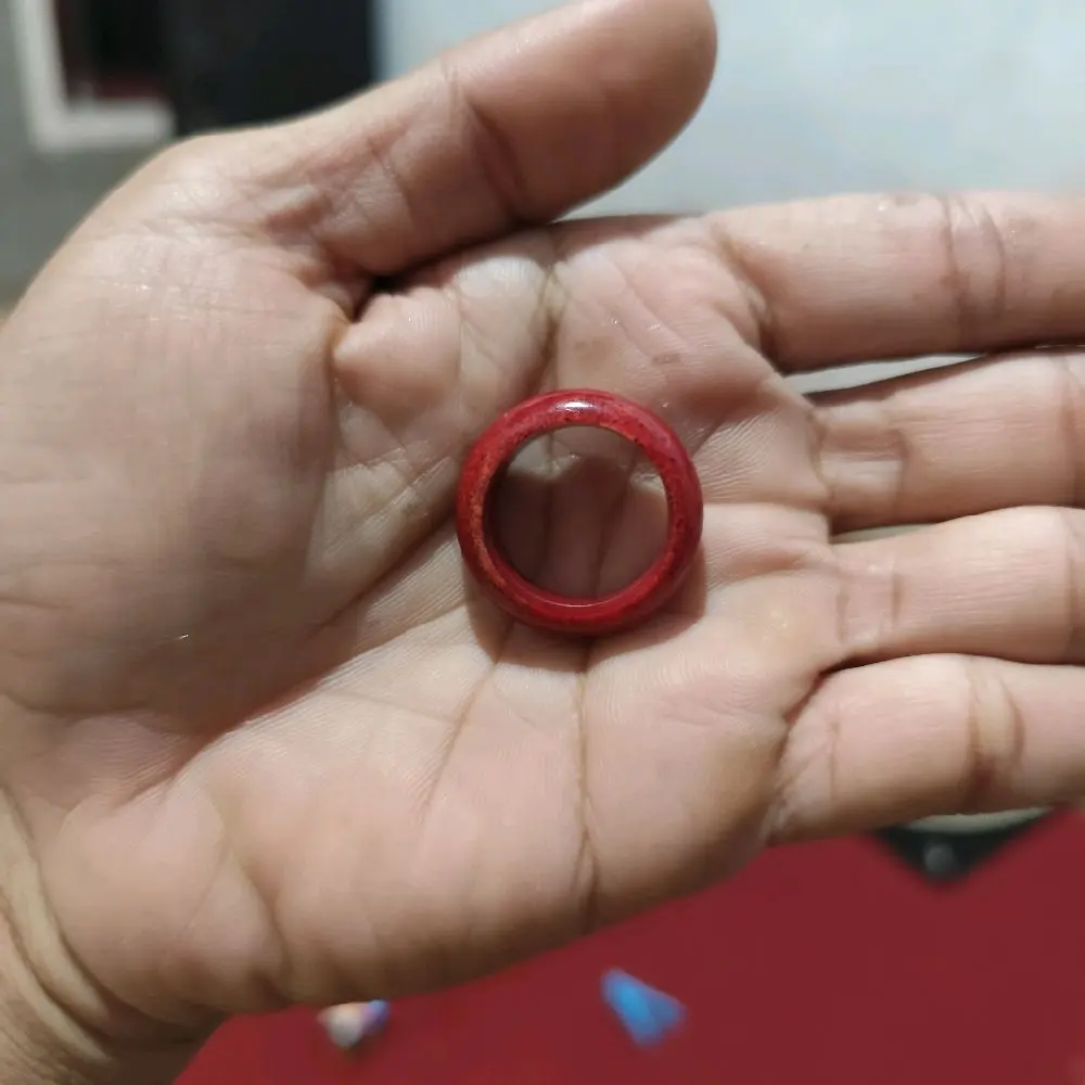 Cincin batu koral natural alam