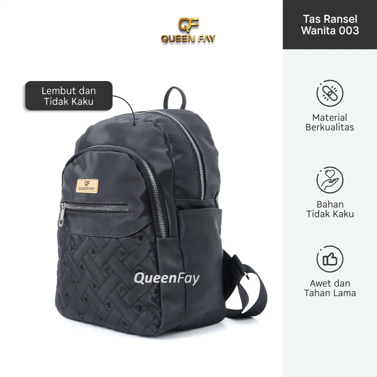 Queen Fay 003 Backpack Cocoly Tas Kerja Ransel Wanita Waterproof Anti Air Penyimpanan Barang