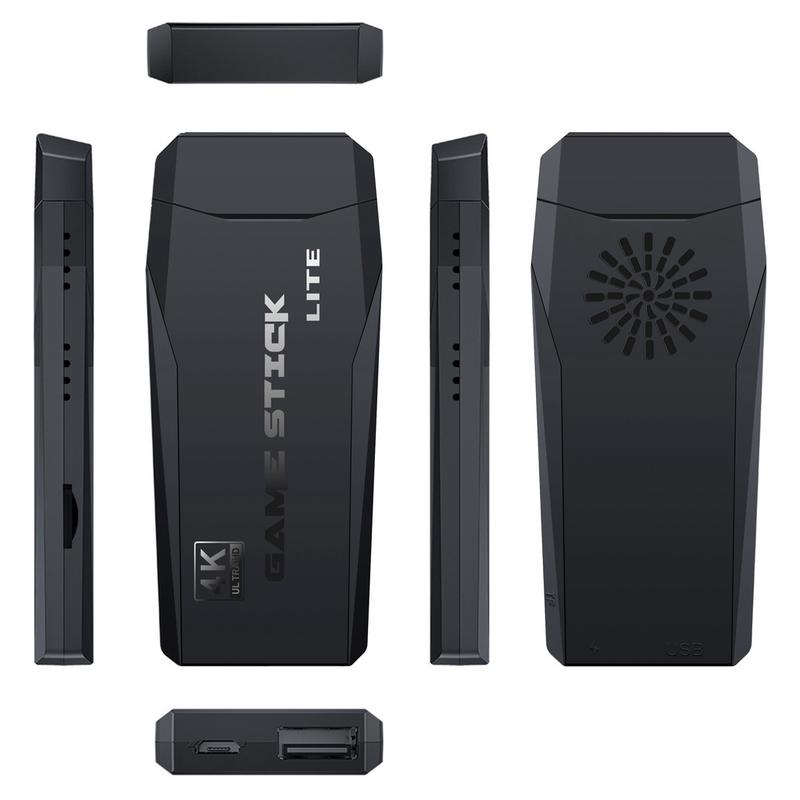 Máy Chơi Game Stick 4K Lite Cổng HDMI, 10000 Trò Chơi Cổ Điển, Hỗ Trợ Kết Nối Tay Cầm Không Dây, Dung Lượng 64GB, CPU GB2, RAM DDR3 256MB, Chất Liệu ABS, Màu Đen, Kích Thước 300 x 200 x 80mm