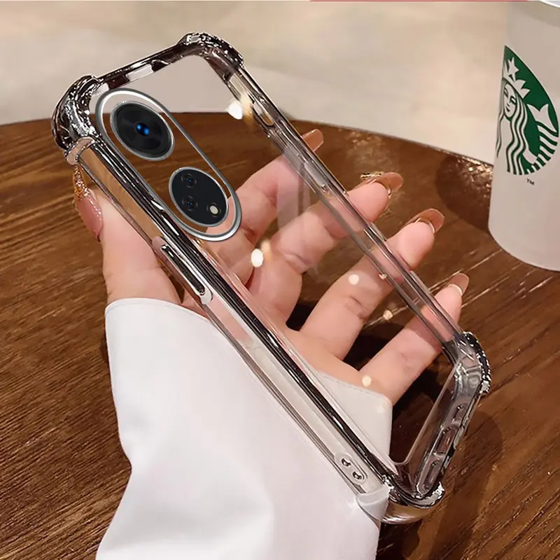 Ốp Điện Thoại, Ốp Cho OPPO A78 5G, Reno 8T 5G, Reno 8T 4G, Túi Khí Từ Tính Không Dây Mềm Sang Trọng, Chống Sốc, Ốp Điện Thoại Trong Suốt, Ốp Điện Thoại Mạ Điện Tử Bốn Góc 0