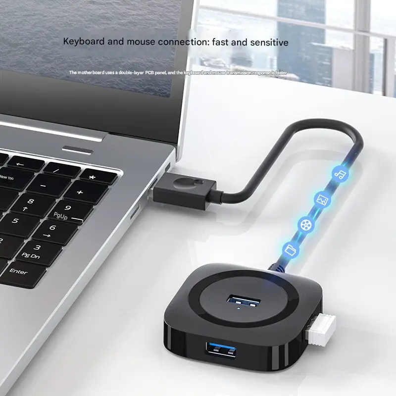 USB Splitter HUB3.0 Hub Laptop One To Four Expansion U Disk Multi-Interface Extension Docking Station