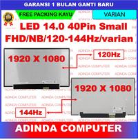 Jual LED LCD 14.0 Slim 40 Pin Full HD FHD 1920*1080 120hz & 144Hz ...