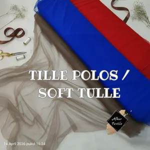 [0.5 METER] Kain Tile Polos Halus [Soft Tulle 58"]