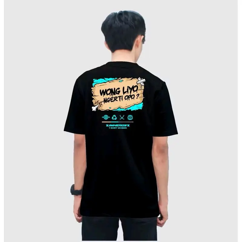 [COD] [Terlaris] KaosClover Kaos Shop  Wong Liyo Ngerti OpoKaos Katun Combed 24s  [Kaos Motif Keren] bajucowo outfit cowok 0
