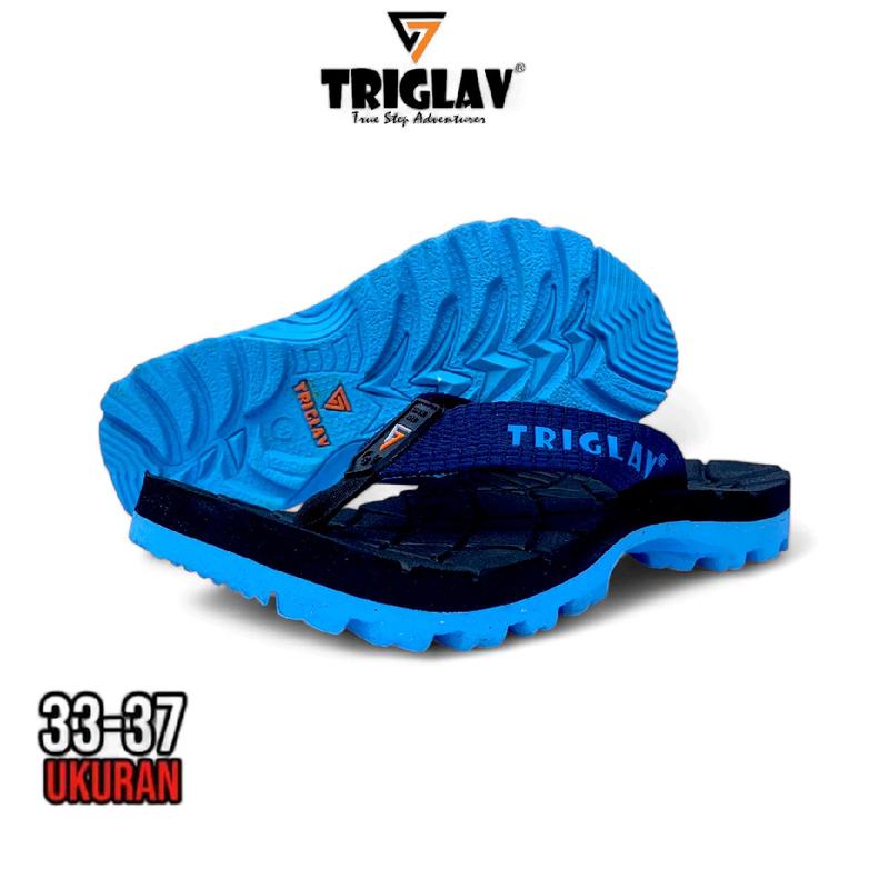 Sandal Jepit Anak Triglav Fashion Casual Pro Size 33-37 biru navy Sendal Karet 0