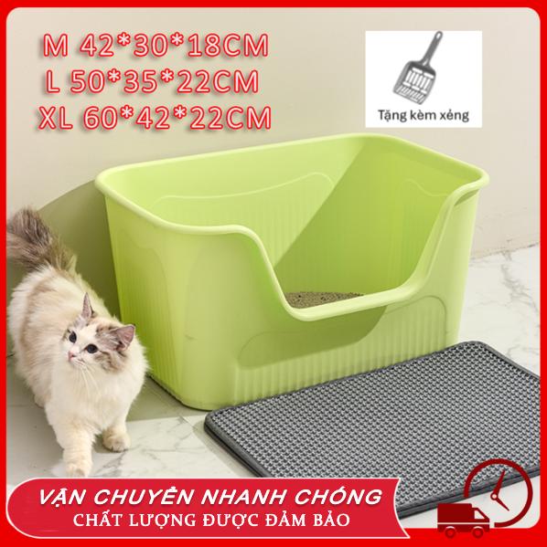 Khay vệ sinh cho mèo chậu cát mèo chậu vệ sinh cho mèo nhà vệ sinh cho mèo khay đựng cát mèo cỡ vừa tới to lớn size 60cm