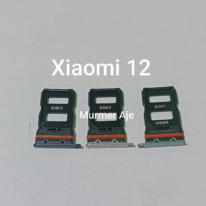 Gambar Sim card tray slot sim tempat sim card Xiaomi 12 oem - Grey dari Murmeraje Kota Tangerang Tokopedia
