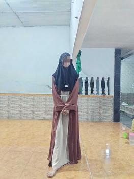 Product Review of ZARQA - Luna Gamis 2 | Abaya gamis sisesa Two Tone List Bisban Polos Muslim Turki Dewasa Remaja Lebaran terbaru 2025 Crinkle Mewah Maxi abaya santri Airflow Simple from K**🥴 0