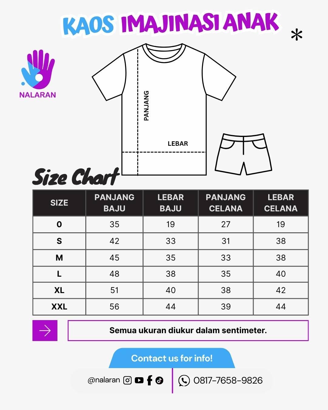 Nalaran - Kaos Imajinasi Anak | Bahan Polyester Premium | Motif Bunga Bikin Anak Mikir Kreatif