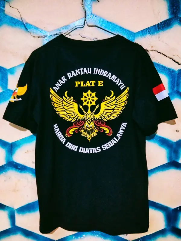 Kaos Plat E Anak Rantau Indramayu #KaosSablonPremium - Distro Oblong Katun Combed 3