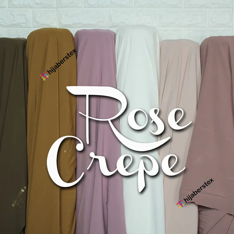 HijabersTex 1/2 Meter Bahan Kain ROSE CREPE Premium 4