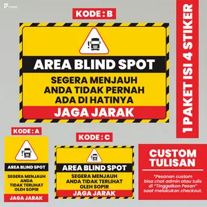 STIKER BLIND SPOT LUCU KATA KATA UNTUK TRUCK KENDARAAN TAHAN AIR TAHAN PANAS ANTI LUNTUR Car