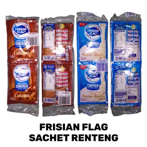 SUSU KENTAL MANIS BENDERA FRISIAN FLAG PUTIH | COKLAT COKELAT SACHET 1 RENCENG RENTENG ISI 6 BUNGKUS