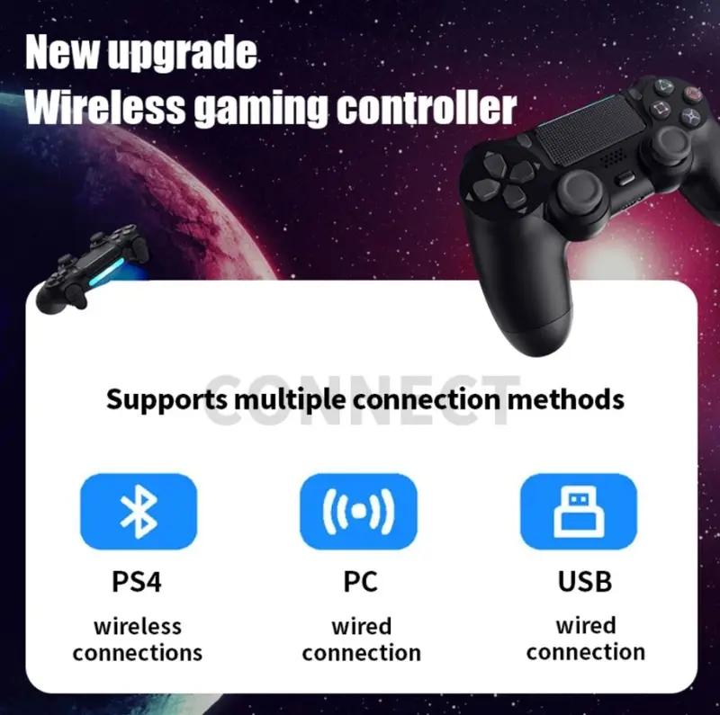 Wireless Gamepad Stick Controller LED Original Free Charger For P4 Touch Bar Controller 4