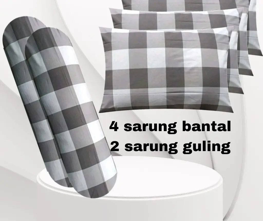 Grosir Sarung Bantal dan Sarung Guling Motif Kotak Kotak Gingham Aestentic