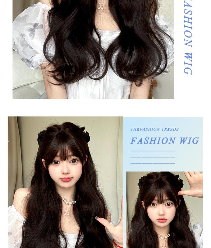Product Introduction of Wig Female Long Hair Big Wave Long Curly Hair Full-Head Wig Female Lolita Wig Natural Internet Celebrity Wig Sheath Female New 8