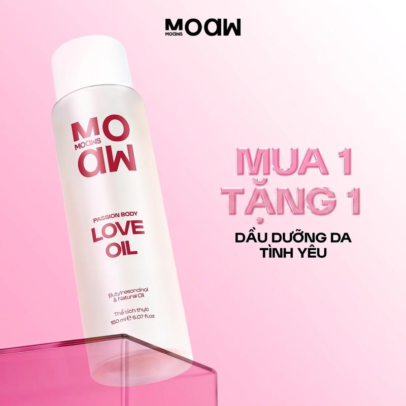 Dầu Massage Body Hương Nước Hoa - Dầu Dưỡng Da Body Love Oil MOAW MOAWS - Dầu Make Up Body Làm Bóng Da, Bắt Đèn Giúp Lên Ảnh Da Căng Bóng - Dầu Dưỡng Trắng Da, Mờ Thâm, Căng Bóng & Không Bết Rít