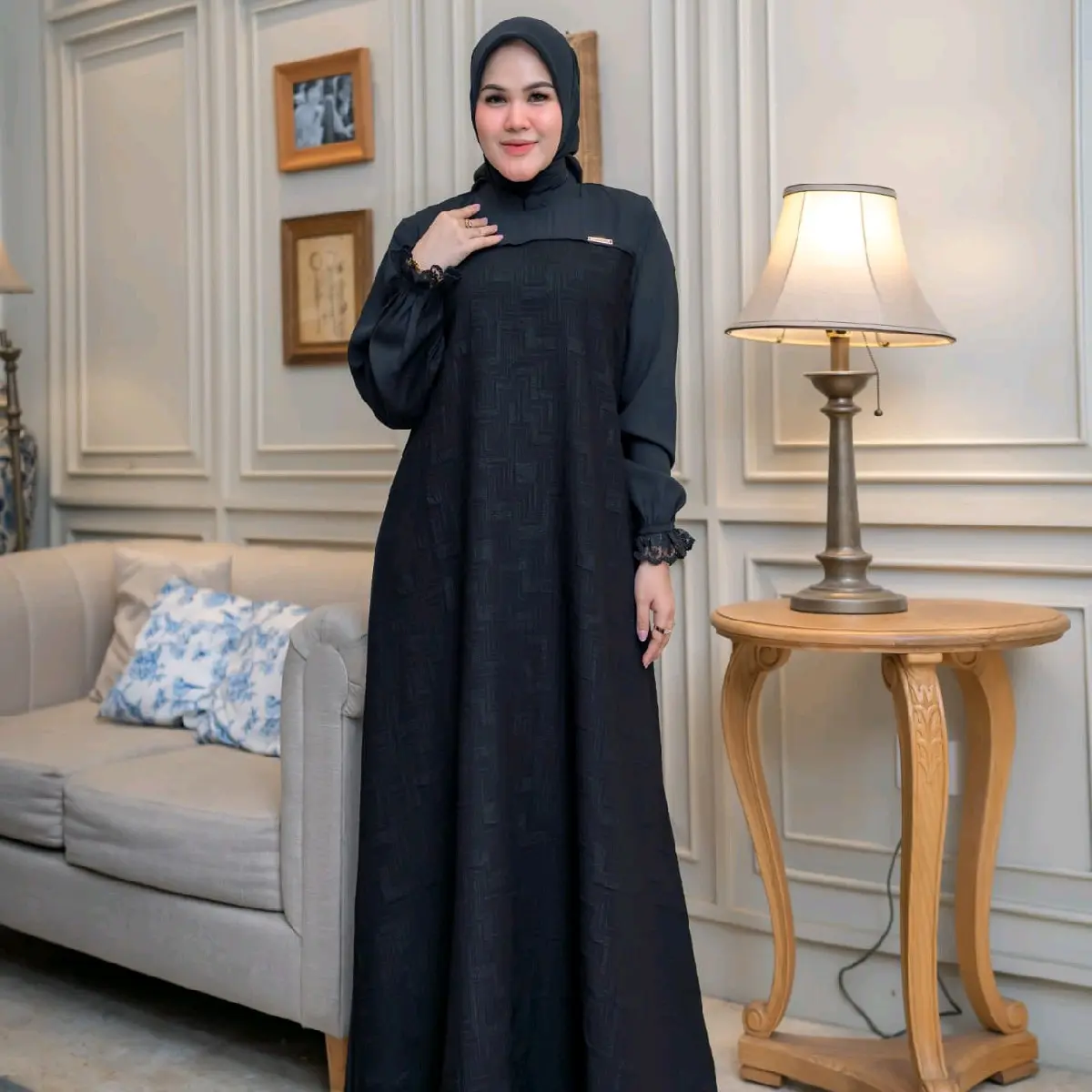 Qila Dress Only asya jaguar import mix lady ice premium original by Arsyakayla hitam putih/ pakaian baju abaya gamis dress wanita muslimah best seller 2025 Dewasa Mewah Pesta Remaja Simple Turki Lebaran Tangan Renda Kondangan Gaun Kaftan
