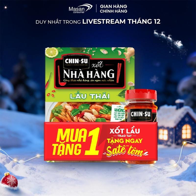 Gói Xốt CHIN-SU Lẩu Thái Mới gia vị hoàn chỉnh KM hũ sa tế CHIN-SU tôm ớt sả MN 90gr - túi x 180gr