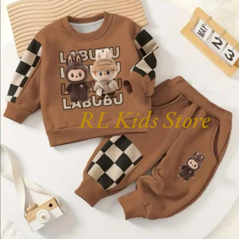 setelan baju suiter anak permpuan laki- laki dan perempuan/setelan joger anak uisa 1-4 tahun Laki-Laki Anak-Anak 0