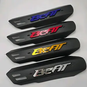 Tameng Knalpot Anti Pecah Semua Honda Beat Plus Emblem Akrilik Timbul Beat - Cover Knalpot Universal Beat Karbu - Beat Street - Beat Esp - Beat Fi - Beat Deluxe DLL