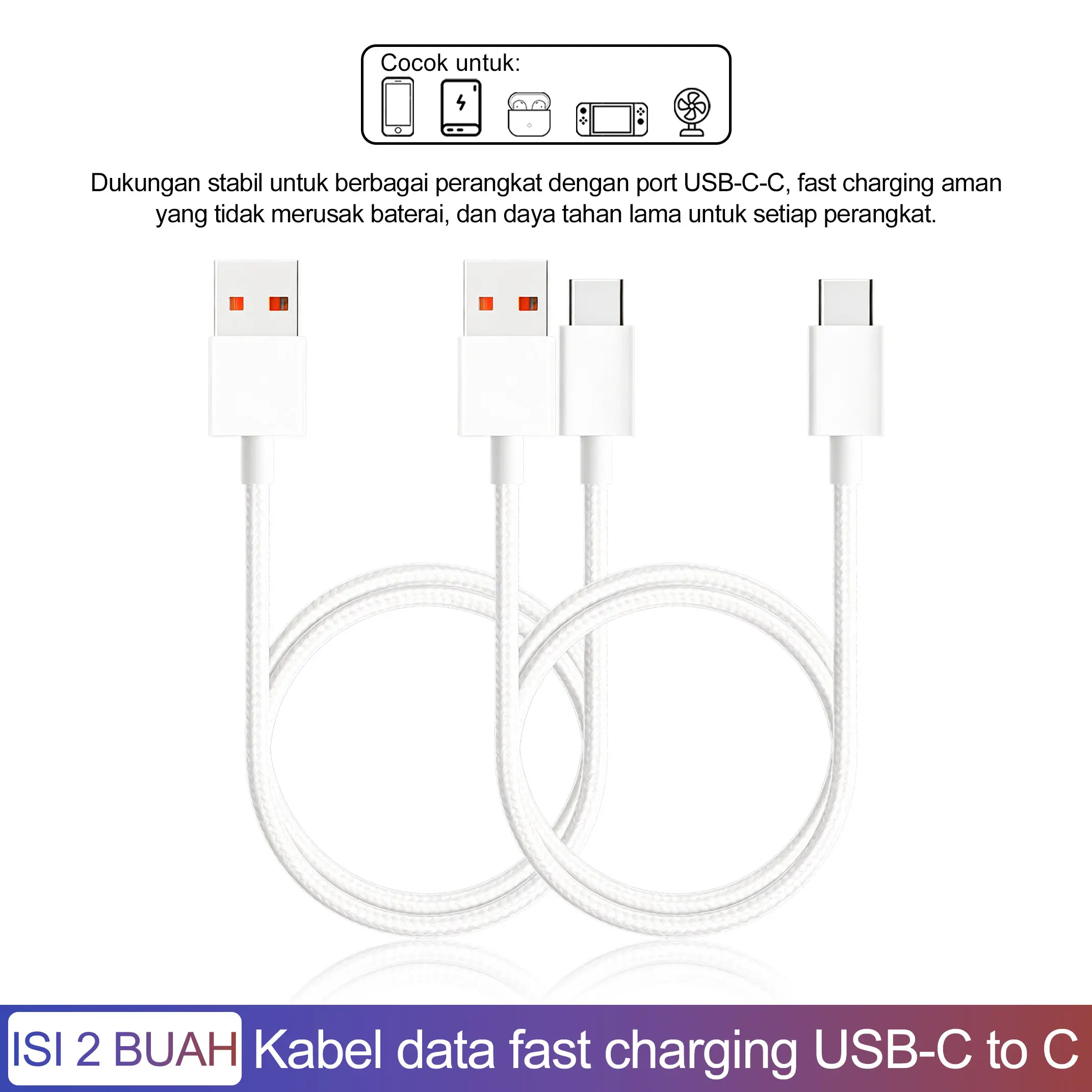 2 Kabel USB to Type-C
