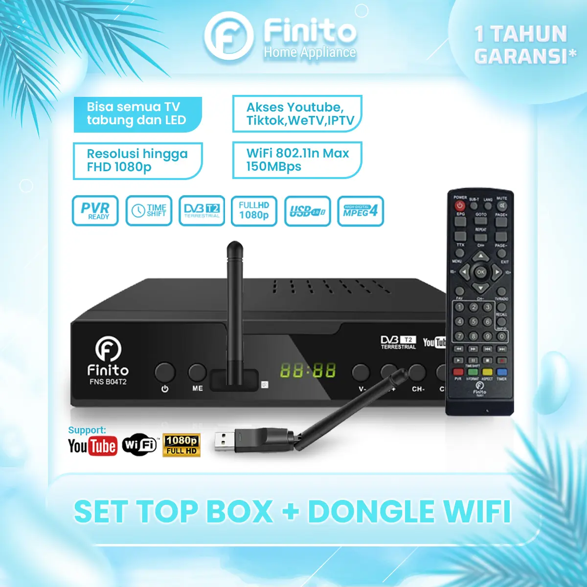 [BUNDLE] Set Top Box Digital Finito + DONGLE WIFI, Bisa Youtube Sudah SNI Gambar FULL HD