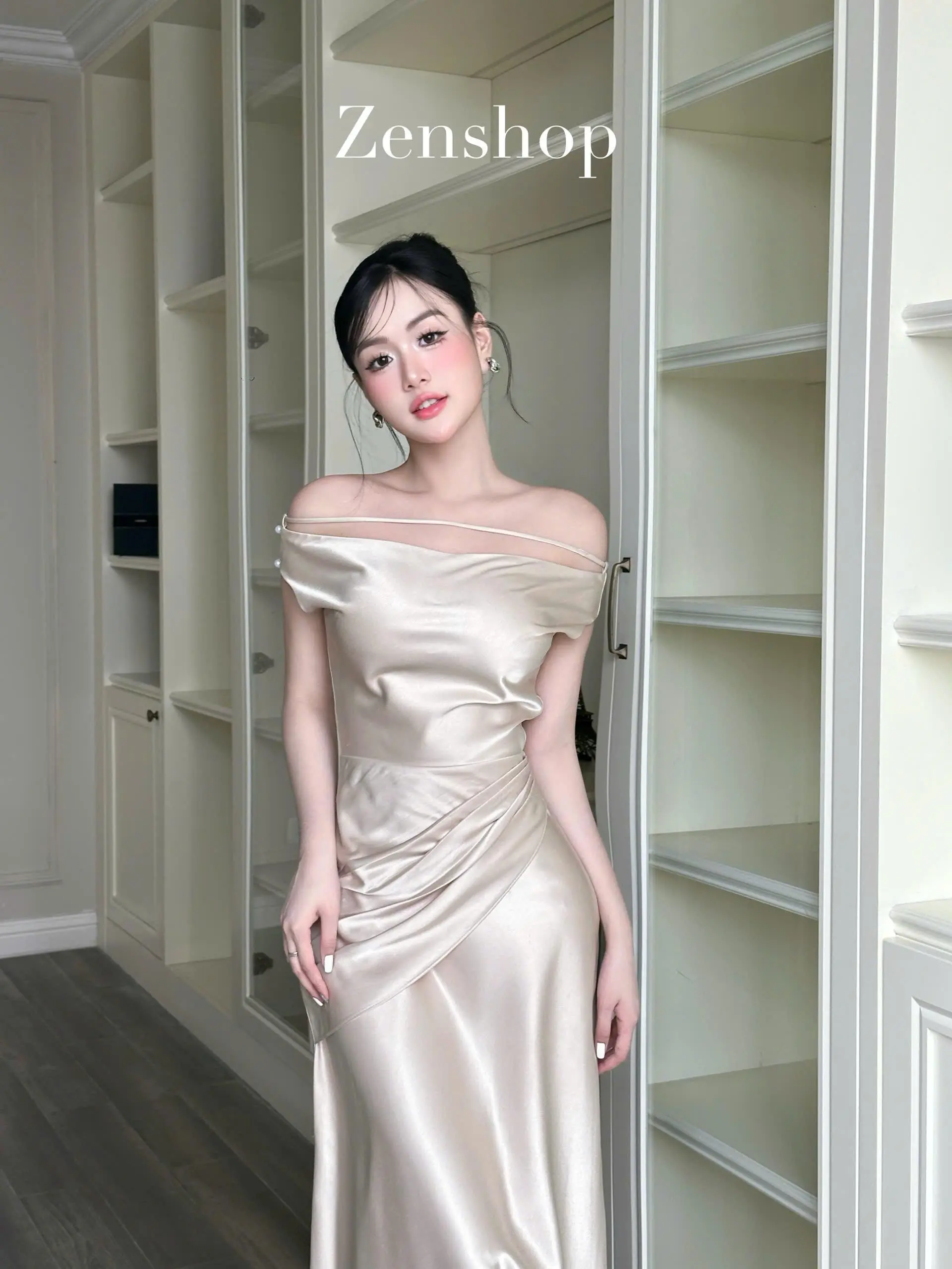 Đầm Lụa Trễ Vai Xếp Ly Eo Ôm Body Sang Trọng | Thanh Lịch - MAYLA Dress | BigBuy360 - bigbuy360.vn Đầm Lụa Trễ Vai Xếp Ly Eo Ôm Body Sang Trọng | Thanh Lịch - MAYLA Dress | BigBuy360 - bigbuy360.vn