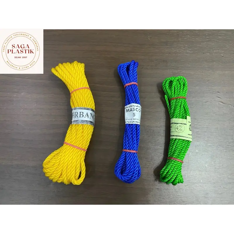 Tali Tambang Plastik Kualitas Super Tali Jemuran Uk 4mm 5mm 6mm