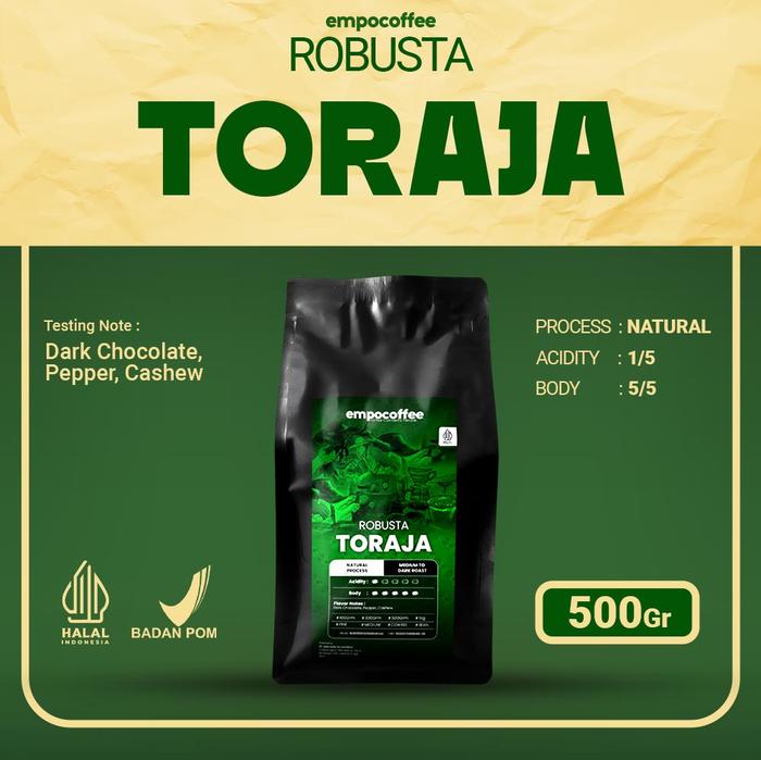 Gambar Kopi Robusta Toraja Sapan Coffee Roasted Beans Espresso Roast 500 Gram - Biji Kopi dari Empo Coffee Kota Administrasi Jakarta Pusat Tokopedia