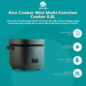 RICE COOKER MINI 0.8L MAGIC COM MULTIFUNGSI PENANAK NASI PORTABLE 0.8L