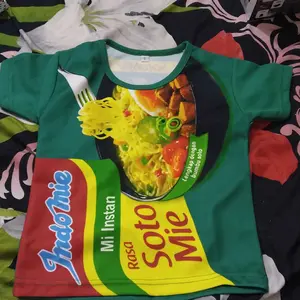 Carnival Setelan Anak-Anak Laki-Laki dan Perempuan Unisex Usia 1-8 Tahun Motif Viral Indomi Chitato Ultramilk Sotomie cimory oreo