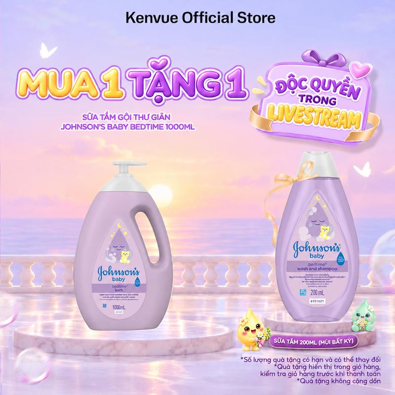 [KOL] Sữa tắm gội Johnson's Baby Bedtime 1000ml