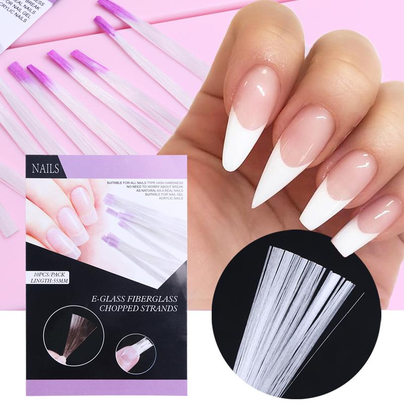 Product Introduction of 10Pcs/1M/1.5M/2M Professional Silk Fiberglass Nail Form Acrylic Tips Extension Gel Nail Accessory Glass Fiber Nail Extension Paper Tool 5