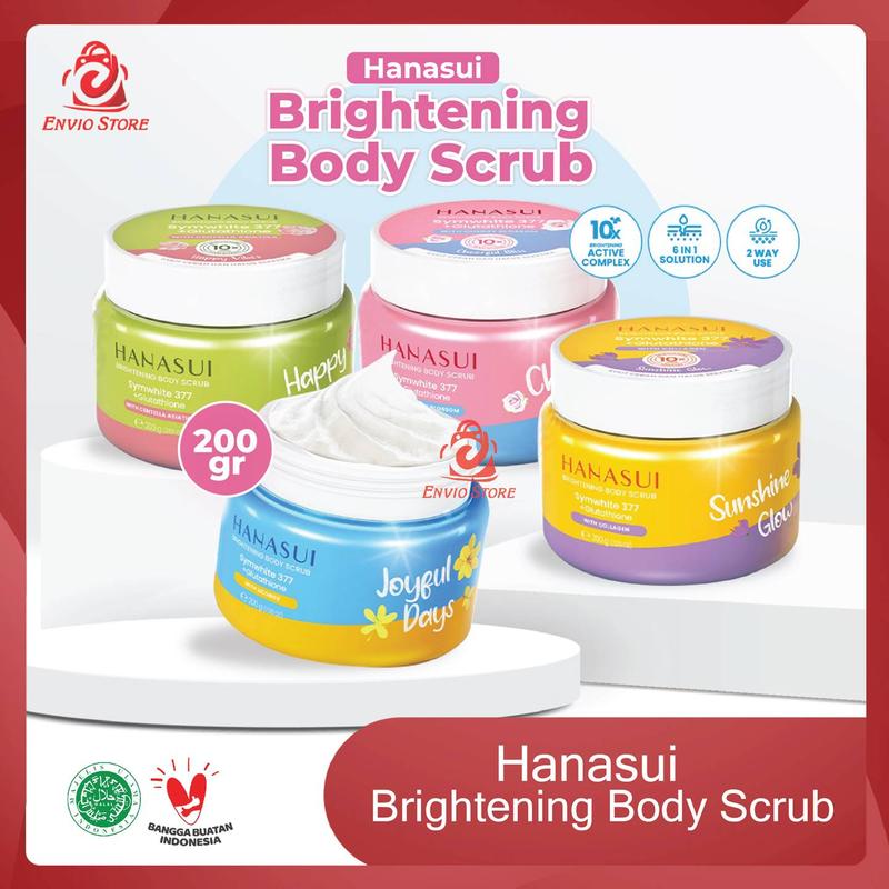 ENVIO - Hanasui Brightening Body Scrub 200gr - Scrub Mencerahkan Kulit Hanasui 0