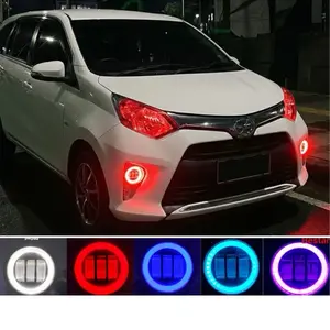 Lampu Kabut Mobil Sigra Calya Lampu Bemper Sorot Daymaker 3 Mata 3,5 Inch 12-24Volt Universal