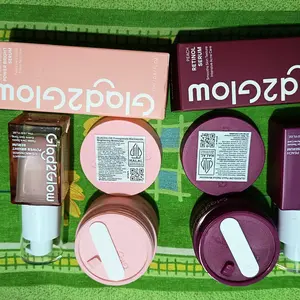 Glad2Glow Day&Night Renew Bundle 4in1 - 4 PCS Glow Skincare Paket-Brightening Moisturizer+Retinol Moisturizer+Brightening serum +Retinol Serum tone cream wajah serum mencerahkan ampuh | skincare murah bpom skincare memutihkan dan glowing