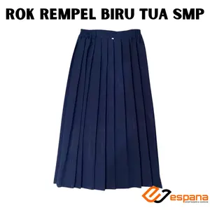 Rok Rempel Biru SMP / Rok Seragam Sekolah / Seragam Sekolah Wanita