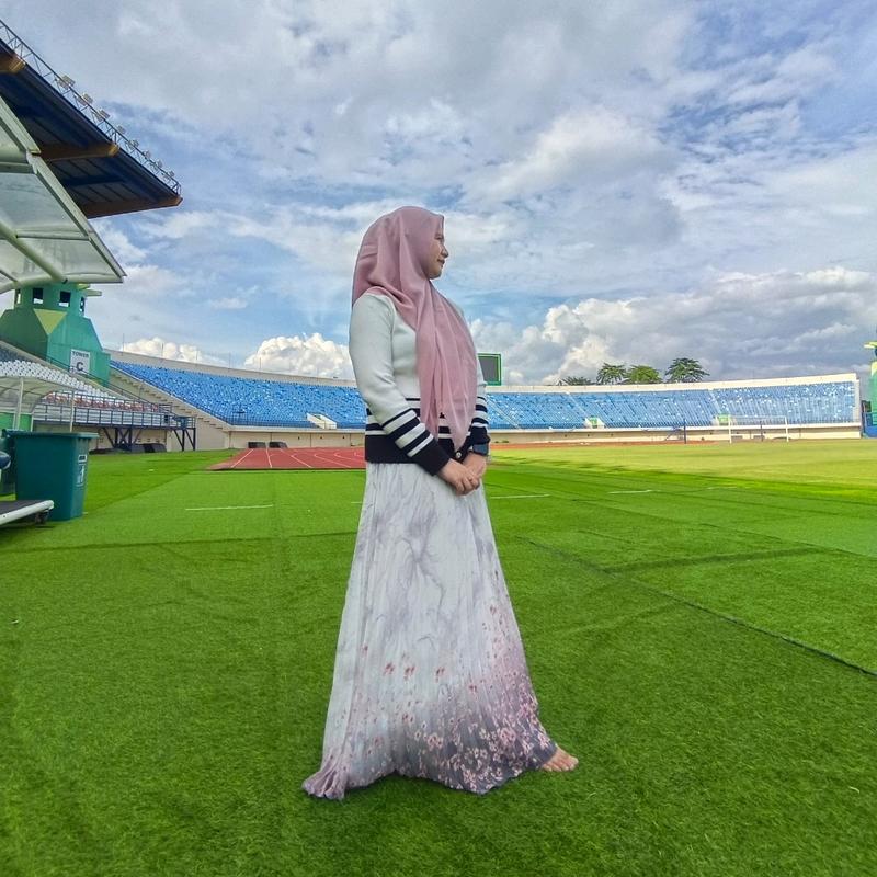 Alena skirt -ROK PLISKET Motif ceruty babydoll heavy cifhon exlusive pinggang full Karet bawahan androk prisket motip bunga hitam putih Muslim Wanita dewasa 3