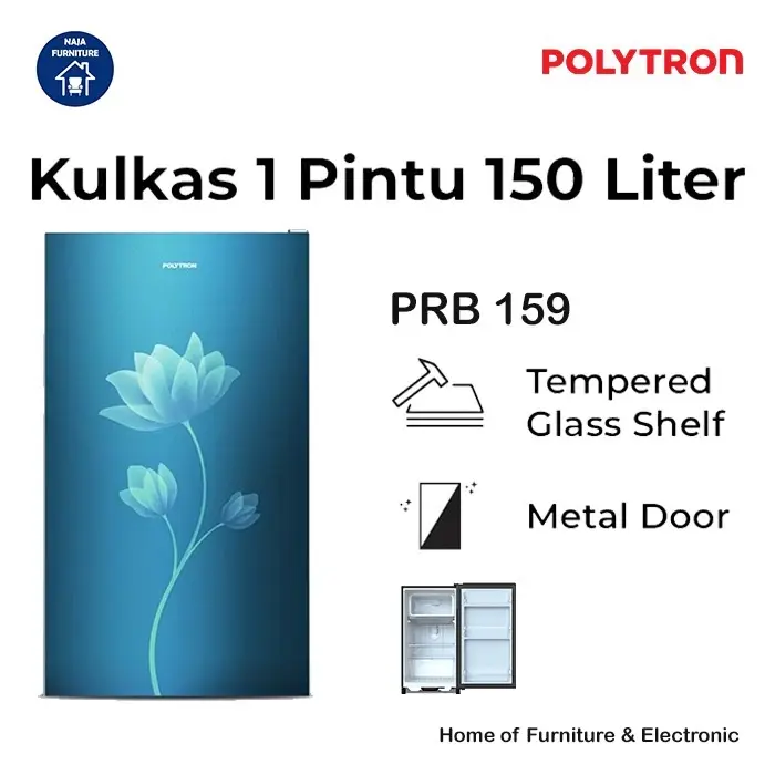 POLYTRON Kulkas 1 Pintu PRB 159 | Kulkas Polytron 1 Pintu PRB 159 | Kulkas 1 Pintu 150 Liter