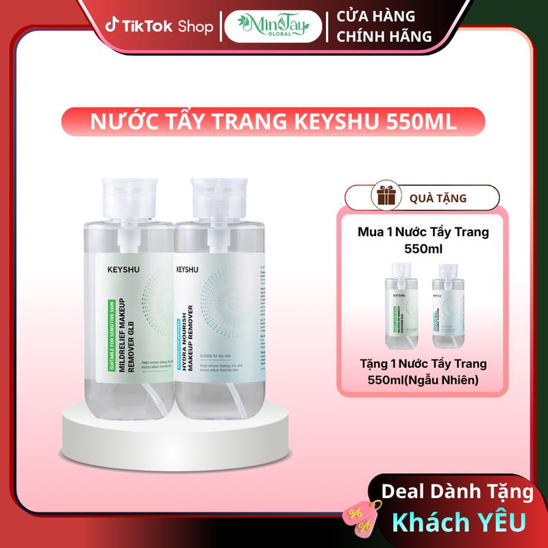 Nước Tẩy Trang Makeup Remover KEYSHU Phù Hợp Cho Da Khô, Da Nhạy Cảm Và Da Thường 550ml