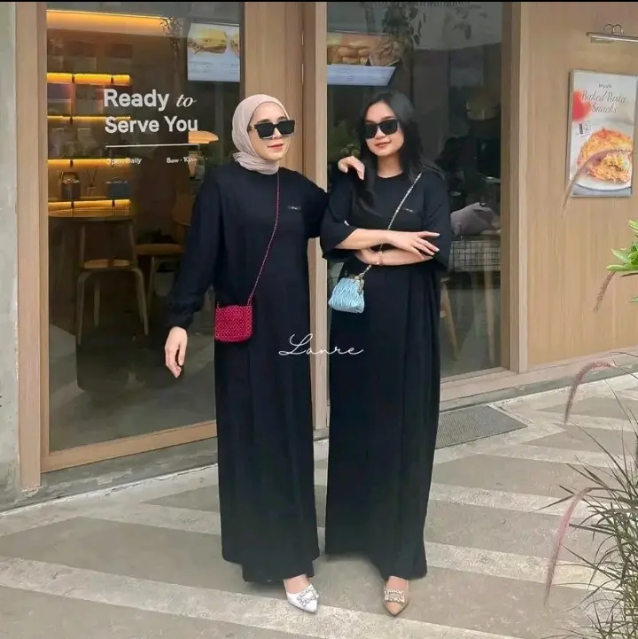 Loka Dress Busui Bahan Kaos Cotton Combed By Lenre 5