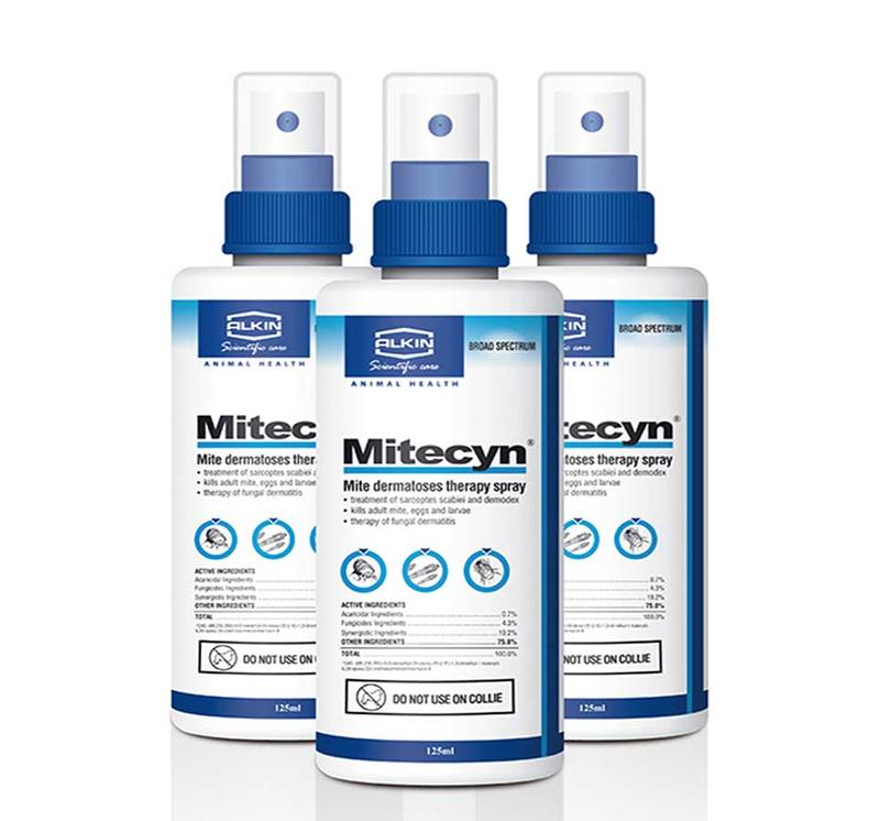 MITECYN Alkin - Xịt viêm da, ve rận ghẻ nấm cho chó mèo - MINIMAL Pet