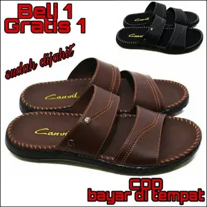 SPECIAL PROMO Beli 1 Gratis 1 Dapat 2 Pasang Sandal Slop Pria Sendal Casual Fashion Sandal Flipper Karet EVA Sandal Sepatu Slop