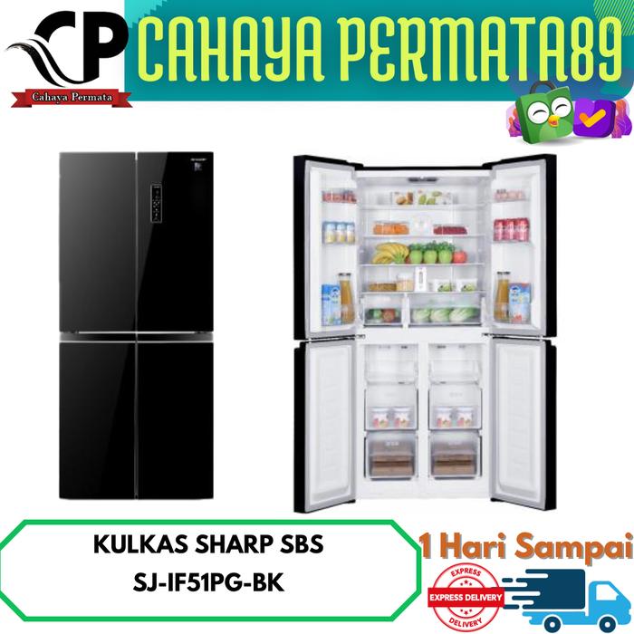 Gambar Kulkas SHARP SJ-IF51PG-BK 471 L Side By Side PlasmaCluster SJIF51PGBK dari CAHAYA PERMATA89 Kota Administrasi Jakarta Barat Tokopedia